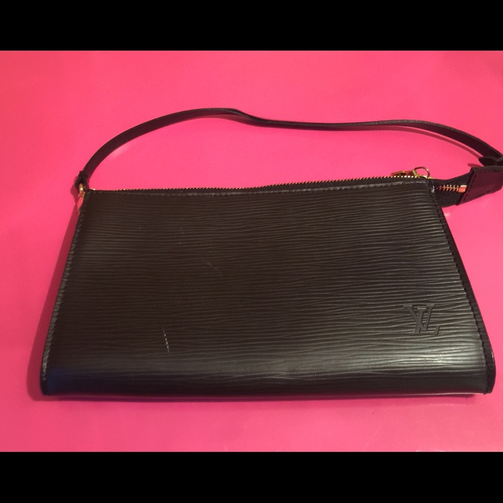 Black Louis Vuitton Epi Leather Pouchette